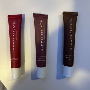 Summer Fridays Lip Butter Balm Trio - Cherry, Brown Sugar, Vanilla